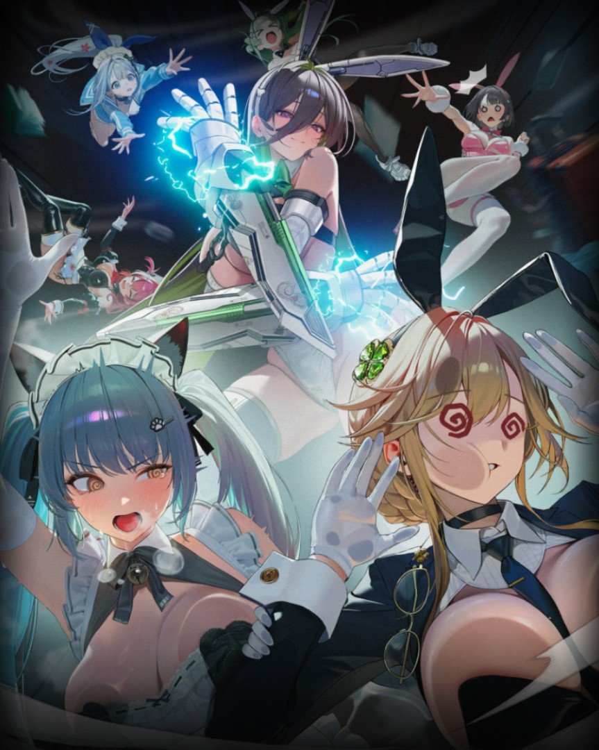 CkeaCkea's tweet photo. Despite all it's flaws THIS BUNNY GIRL EVENT WAS SO PEAK 😍👯♀️ Mainly cuz my wife Guilty was front & center, but I also enjoyed the fun interactions from "sparring" with Milk to Mana's beer morse code 😂 Not to mention Guilty actually throwing hands 😤💪💚 #NIKKE #COINRUSHSHOWDOWN https://t.co/7wIgDyKfmI