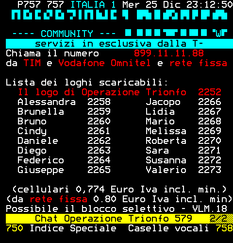 alessiouchihax's tweet photo. Dal "MEDIAVIDEO" del giorno di Natale 2002...
Leggete attentamente tutto questo...
#CosediTv #anni2000 #Mediaset #Italia1 https://t.co/IQOROjUWEH