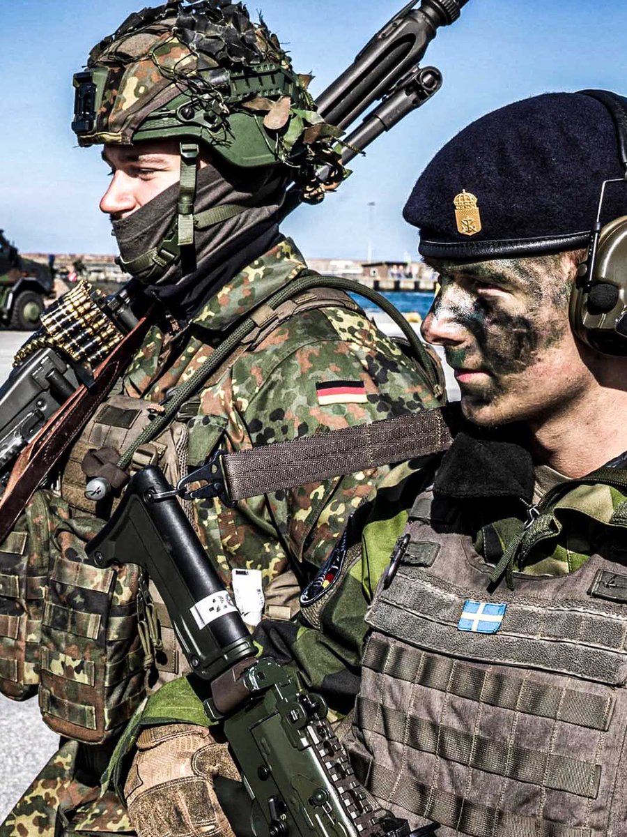 NATO's tweet photo. Together, we are stronger 🇸🇪🤝🇩🇪

Swedish and German forces are training on the island of Gotland, strengthening NATO’s collective defence and their ability to operate side by side.

Training boosts readiness and helps ensure Allied forces can respond effectively when needed. https://t.co/T9AA1KiPjo