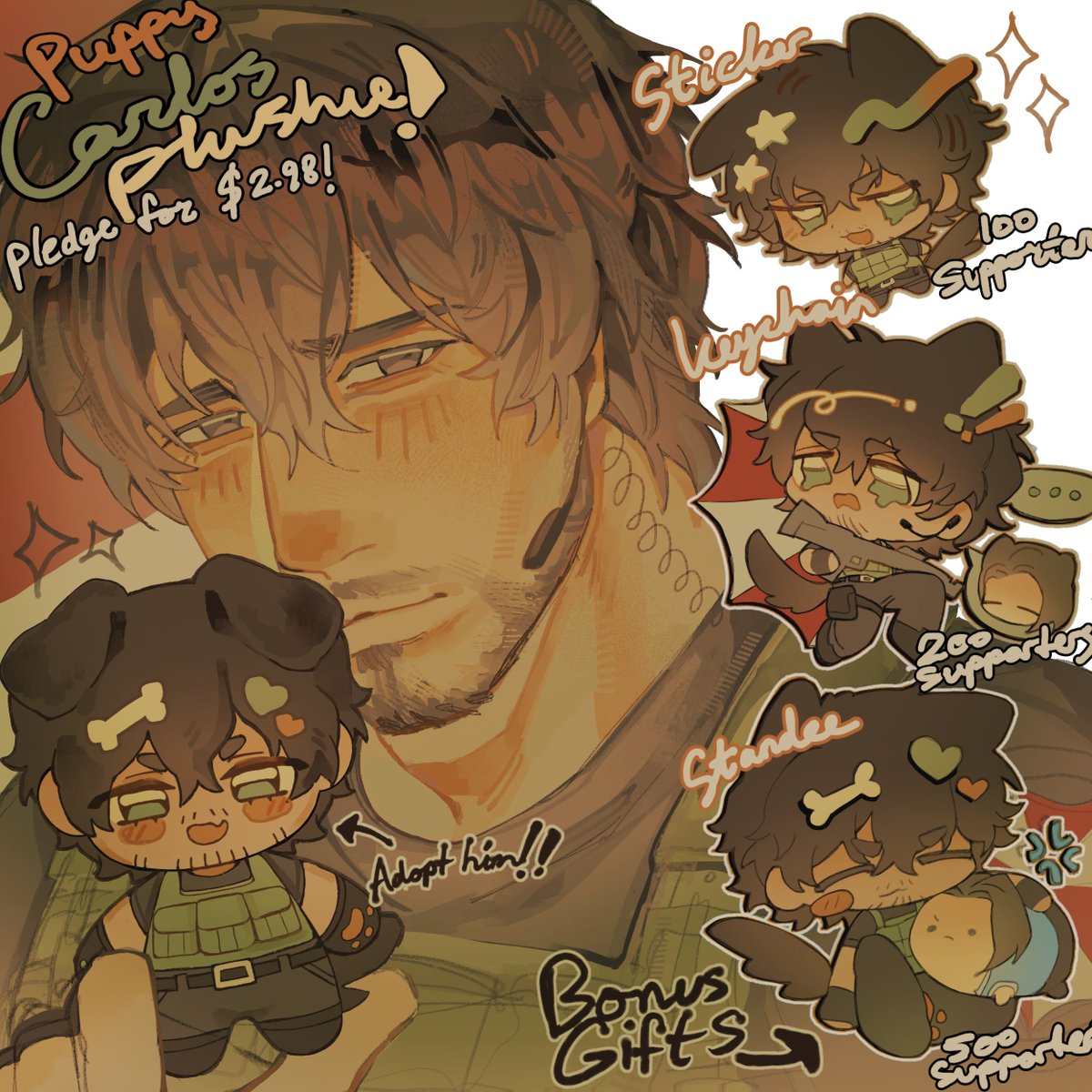 zhienzhienx_x's tweet photo. Adopt doggo Carloss!!🐶
Pledge now and help make him real by reaching 100 supporters<3 
Those who ordered within the time period will get extra gifts! Lets bring him homee
🔗https://t.co/fK1GmXDx9v

#acggoods #wooacry #carlosoliveira https://t.co/jcDTytFsss