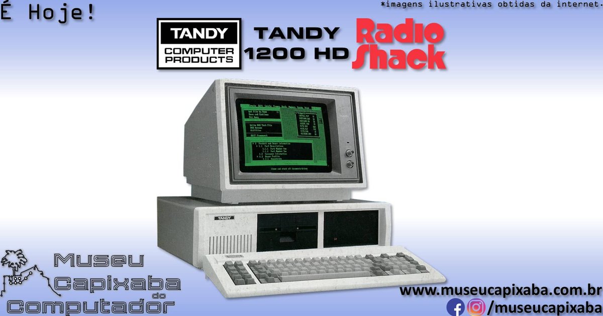 museucapixaba's tweet photo. É hoje! O microcomputador Tandy 1200 HD de 1984.
+em https://t.co/0947JOZDi0
#MuseuCapixaba #mcc #éhoje #museu #Retro #OnThisDay #ES #Tandy1200HD #TandyCorporation #i8088 #trs80 #TandyDeskMate #IBM #IBMPC #IBMPCAT #IBMPCXT #dBASE #GWBasic #Microsoft #MSDOS20 #MSDOS #RadioShack https://t.co/Ku401kWHVw
