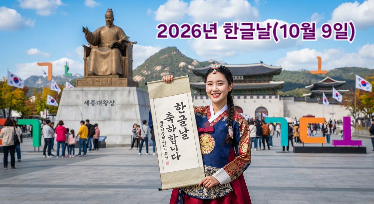 anego_k's tweet photo. 明日は韓国の祝日です
#한글날 
#韓国 
#在韓 https://t.co/Pg7lr4GGDE
