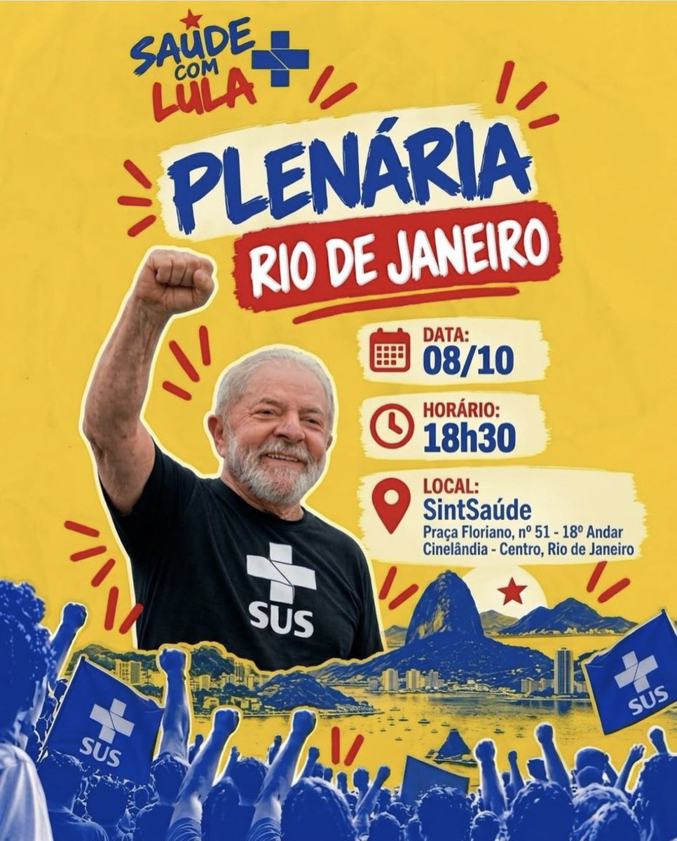 hanjinsane's tweet photo. Hoje é mais um dia de lutar!!!
Alô galera do #RJ, bora ir para as ruas! Vamos nos unir e reforçar que dia 25 é 13 nas urnas ❤️⭐️
#Eleições2026 #EleNão #LULA13JÁ https://t.co/1qxkgA5QWu
