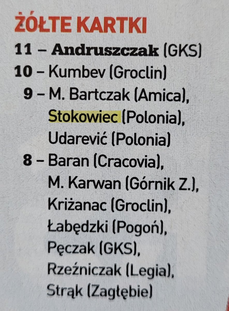 SWycinki's tweet photo. Piłkarze z największą liczbą żółtych kartek w sezonie. W czołówce Piotr Stokowiec, obecnie trener ligowy.

(Przegląd Sportowy, 2005) https://t.co/1Gm12LhEJv