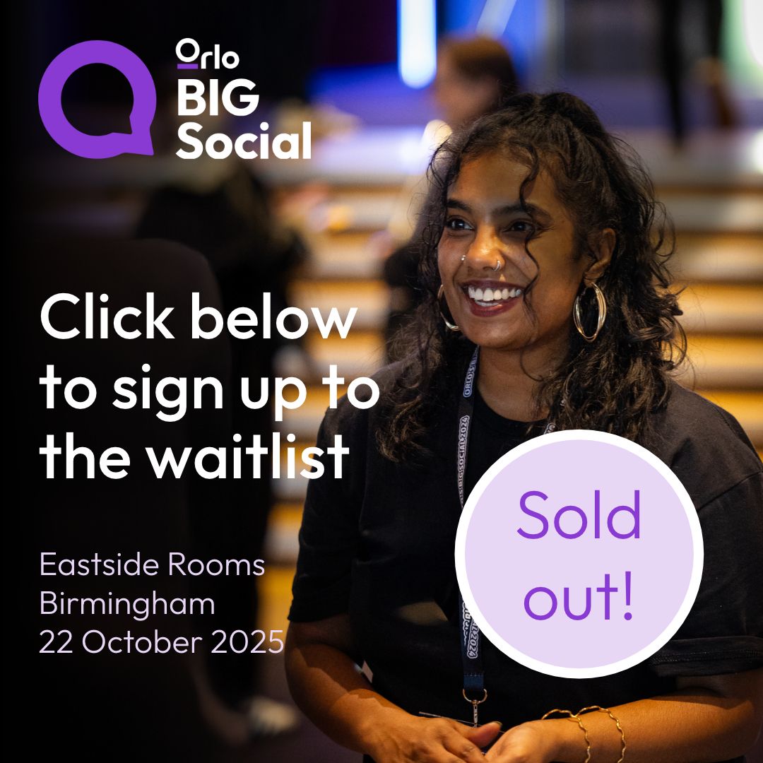 HelloOrlo's tweet photo. BIG Social is officially SOLD OUT!  We are blown away by the response to this year’s event and can't wait to see everyone there.

If you haven't secured your spot yet, join the waitlist today and we’ll do our absolute best to squeeze you in: https://t.co/qYnyNxbW3o https://t.co/HMenGH952R