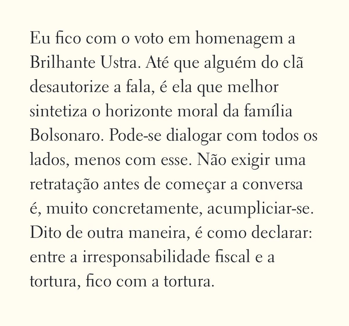 ThiagoSussekind's tweet photo. O texto do João Moreira Salles é fantástico. Essa parte ficou comigo. É exatamente como eu me sinto também. https://t.co/6SH7QoCQYD