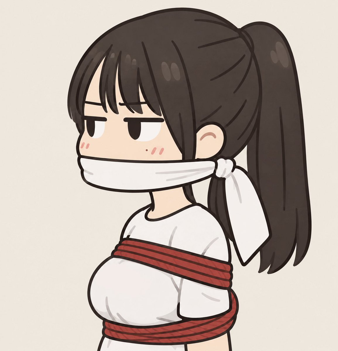 pos_2525's tweet photo. 猿轡噛ませてからそっけない彼女。 https://t.co/wCTwci2Bpo