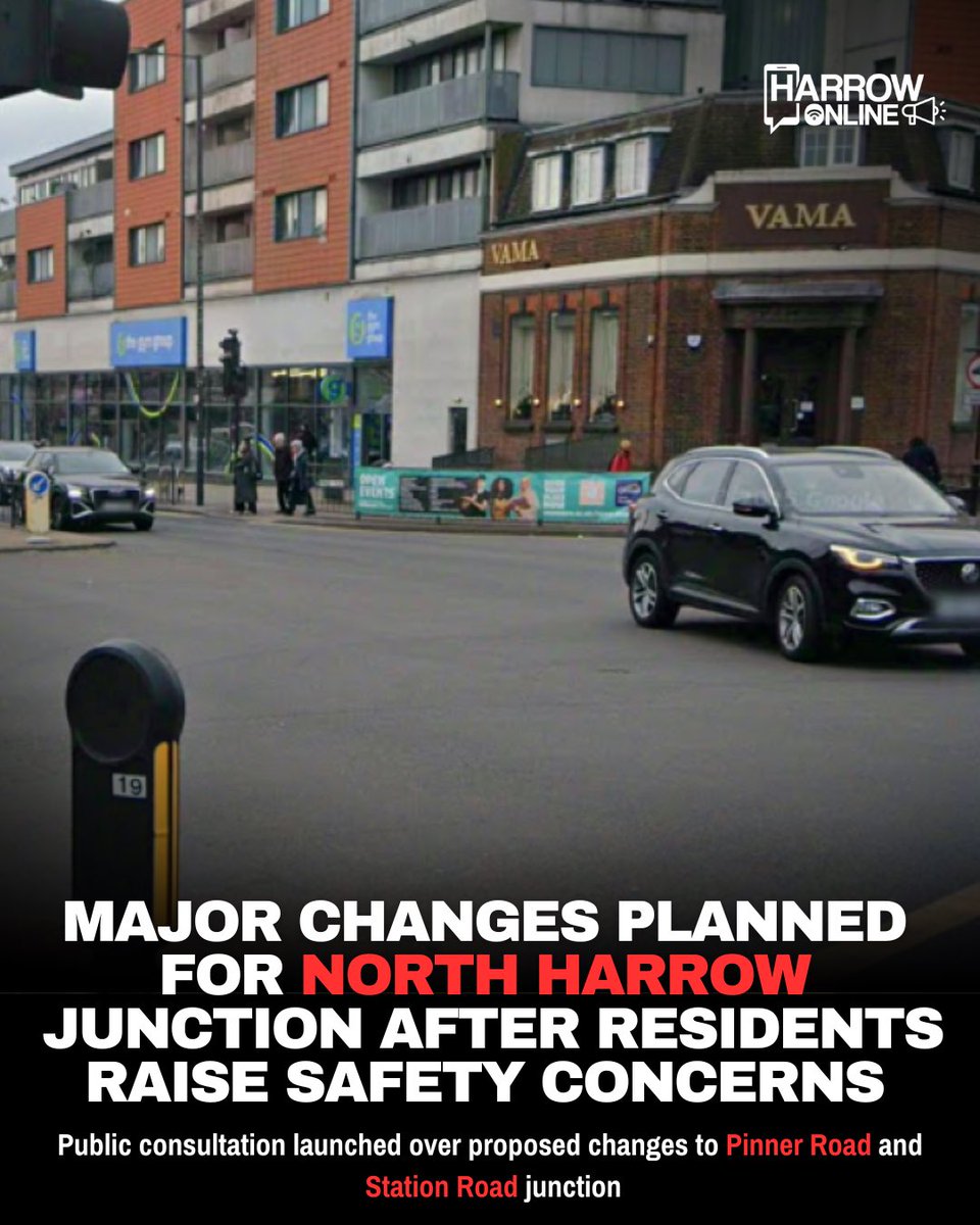 harrowonline's tweet photo. Major changes could be coming to a busy North Harrow junction, with plans for new pedestrian crossings, improved cycling facilities and restrictions on certain turns. #Harrow #News #HarrowOnline https://t.co/O3VKOVlRnJ
