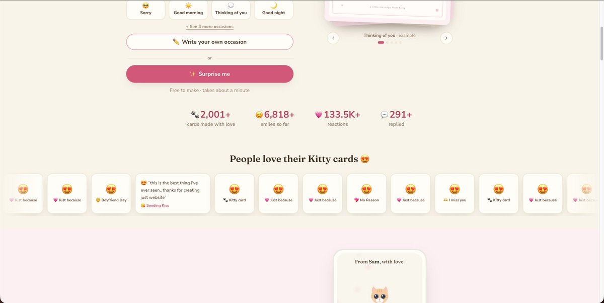 arbizzen's tweet photo. More than 2000 cards have been made on Kitty Messages in the last few weeks! https://t.co/EcxhsTv6lN