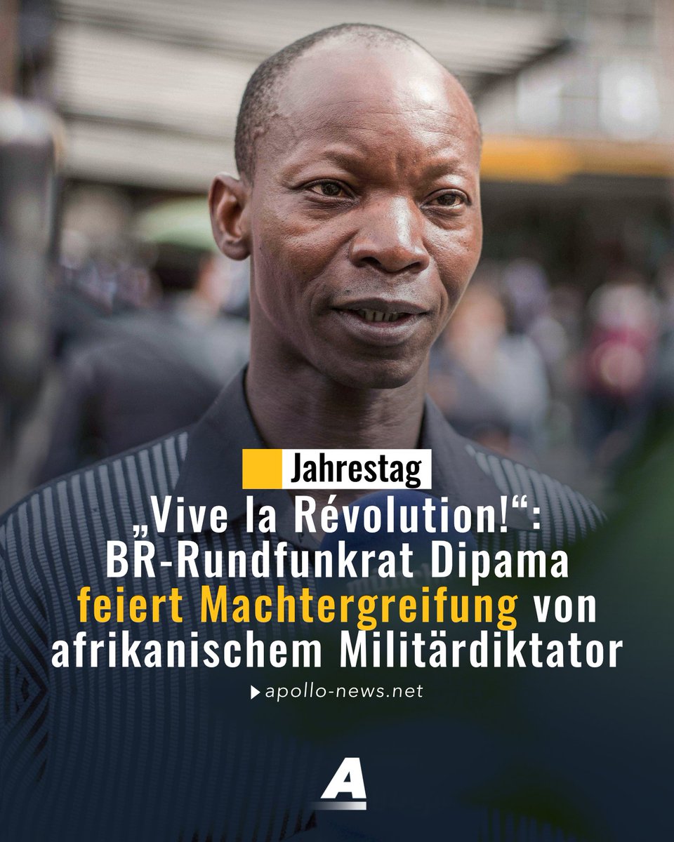 apollo_news_de's tweet photo. Am Jahrestag des Militärputsches von Hauptmann Ibrahim Traoré in Burkina Faso hat der BR-Rundfunkrat Hamado Dipama dessen Machtergreifung auf Instagram gefeiert. Seinen Beitrag schloss er mit „Vive la Révolution Progressiste Populaire!“
https://t.co/f3Zq5jSg9l https://t.co/hiG1tJYkEC