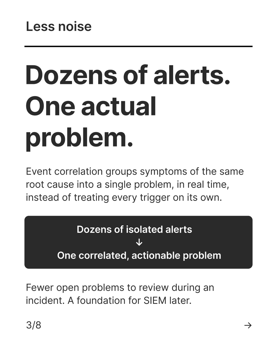 zabbix's tweet photo. Native OpenTelemetry, event correlation, a 10x performance gain over 7.4 and an MCP server for AI-assisted operations all sit inside one platform. 8.0 RC1 is available now, and the LTS release follows.

Swipe through for what changed and why it matters.

#ZabbixSummit https://t.co/ZHIzKPLjaM