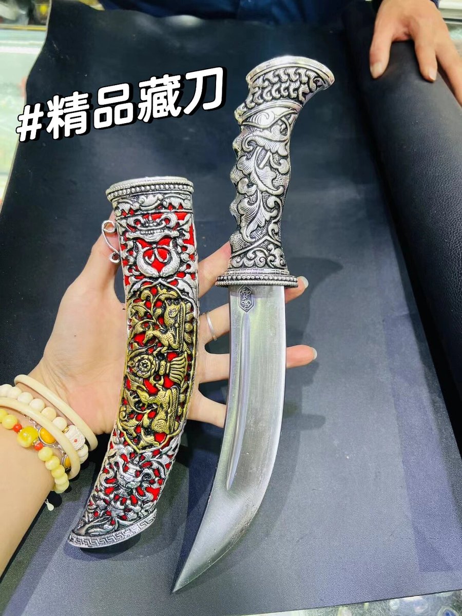 ki27673267's tweet photo. [The Tibetan hunting knife with delicate craftsmanship is a cultural heritage, embodying unique traditions and exquisite skills.]， https://t.co/ZAkHAM2sFC
