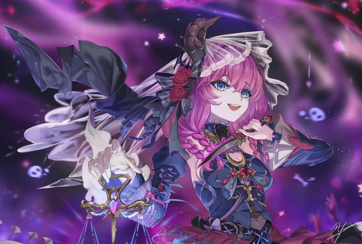yuumin7370's tweet photo. Mahou Shoujo Aura

Starlight scales, frilled lace, and a hidden blade.
With an arrogant smirk, she invites you to submit.
#frieren https://t.co/Q8pIMd9oim