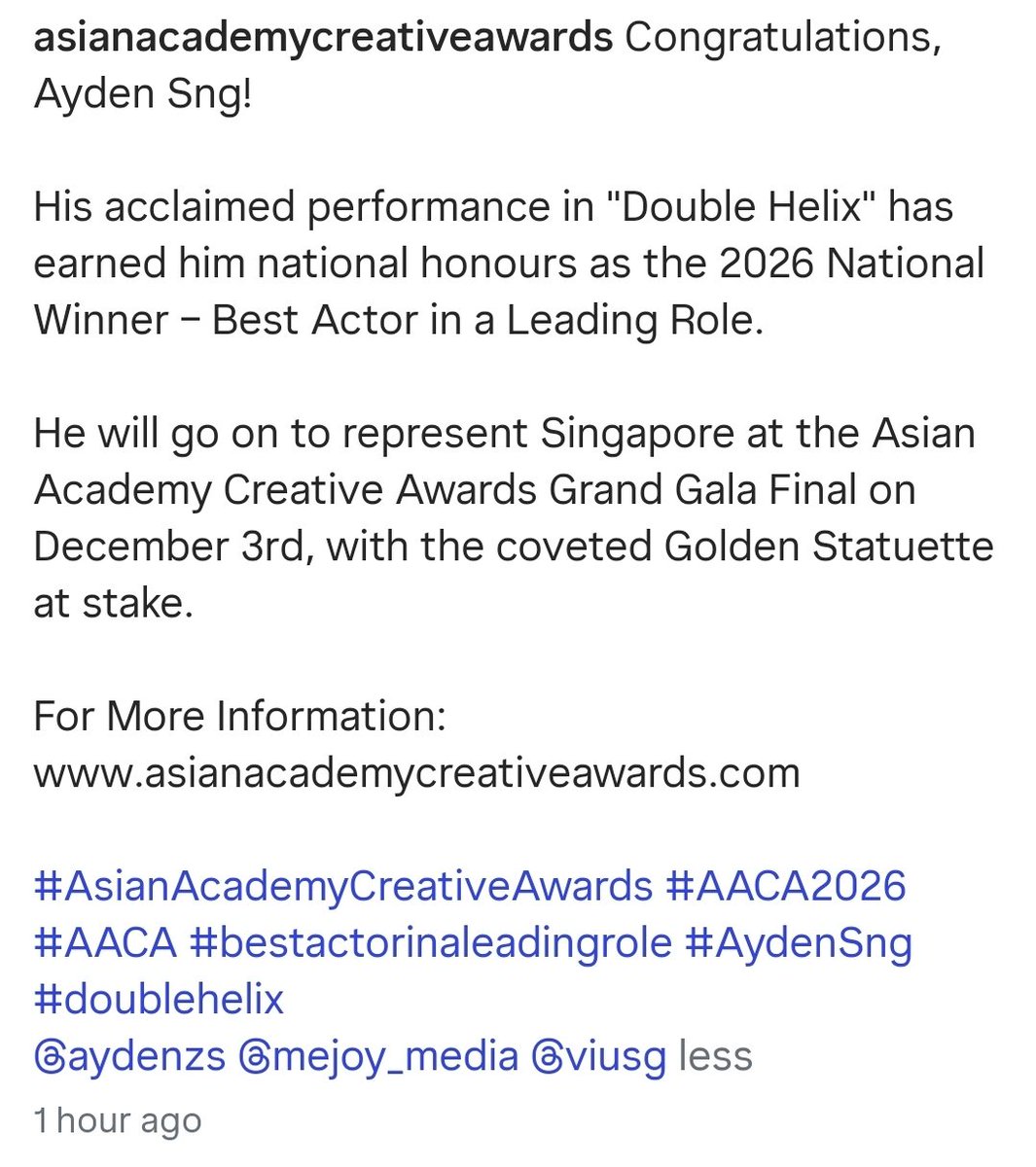 9399_moonsun's tweet photo. Congratulation Ayden! He just won Best Actor in a Leading Role 🧡✨️

#aydensng #aylio https://t.co/pGQ8P3bBWk