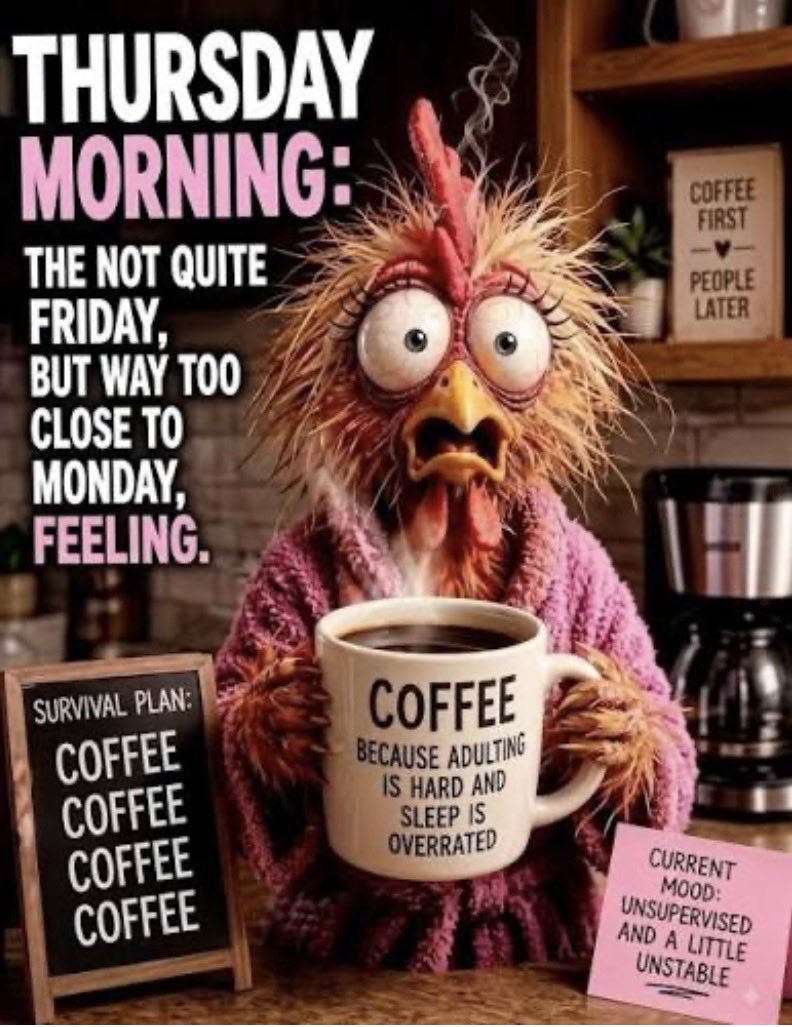 acoupleofwhiles's tweet photo. Good morning☀️ Happy thirsty Thursday! ☕️☕️ It’s almost Friday, but first we need coffee, caffeine, and a reason to smile. Hang in there, we’re almost to the weekend! Have a great day everyone!🫶 https://t.co/YCEqurCNVL