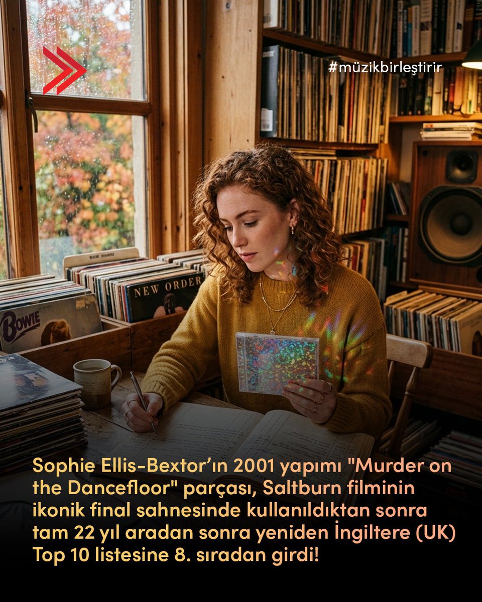 msg_online's tweet photo. Bir şarkının bir film sahnesinde doğru zamanlama ve kurguyla yer alması, eserin popülerliğini ve etkisini 20 yılı aşkın bir süre sonra bile katlayabiliyor! Sophie Ellis-Bextor’ın ikonik parçasının Saltburn filminde kullanıldıktan sonra İngiltere (UK) Top 10 listesine yeniden girmesi de bunun en çarpıcı örneklerinden biri olmuştu. TikTok'ta ve dijital platformlarda yaşanan bu tarz küresel patlamalar, doğru görsel eşleşmelerin eski şarkı kataloglarını dijital dünyada nasıl yeniden canlandırıp devasa bir fenomene dönüştürebildiğini gösteriyor.  

A song's placement in a film scene with the right timing and editing can multiply its popularity and impact even more than 20 years later! Sophie Ellis-Bextor's iconic track re-entering the UK Top 10 after being featured in the movie Saltburn was one of the most striking examples of this. Such global booms on TikTok and digital platforms show how the right visual pairing can revive old music catalogs and turn them into massive phenomena in the digital world.  

#MSG #MüzikBirleştirir #MüzikEkonomisi #SinemaVeMüzik