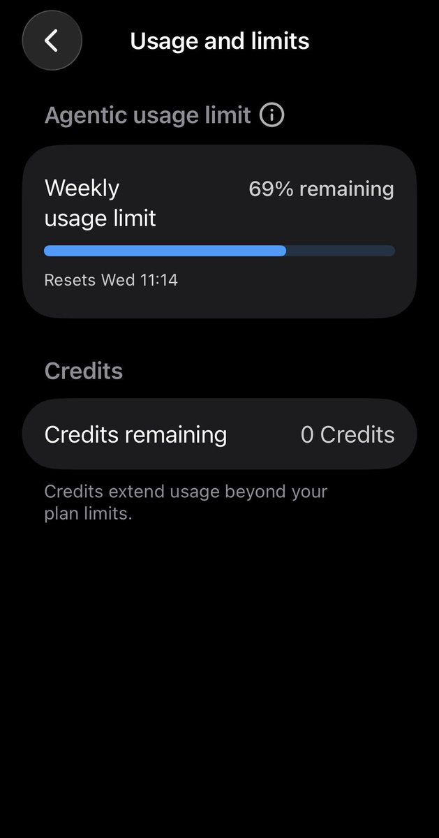 marianoilconte's tweet photo. @thsottiaux Can we make it possible to see and even activate banked resets from the mobile app? https://t.co/on2iU281UD