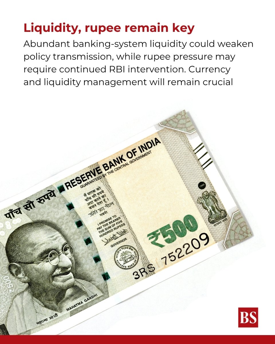 bsindia's tweet photo. Liquidity and currency management

Liquidity and currency management will keep the RBI occupied in the near term. The #rupee remains under pressure despite significant RBI intervention. Separately, the #RBI is facilitating depositories to include deposit-related information in investors’ consolidated account statements.