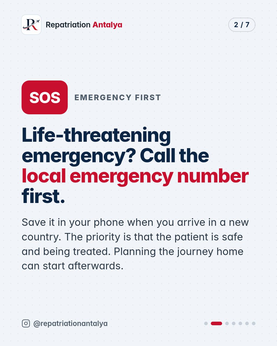 repatriationant's tweet photo. In hospital abroad? First steps:
1. Call your insurer's 24h line
2. Keep passport, policy and receipts at hand
3. Get a medical report in English
4. Contact us to plan the trip home

Direct contact in English, Dutch, German, Turkish and Russian.
#TravelInsurance https://t.co/3xlfpADUnR