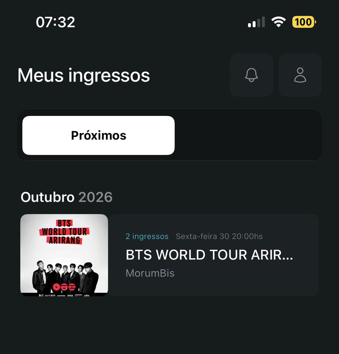 i_vigor's tweet photo. Vendo ingresso Show BTS WORLD TOUR ARIRANG!
Morumbi, São Paulo

Transferência oficial pelo aplicativo QUENTRO! 

2 pista meia estudante - dia 30

Comprovo o ingresso em meu nome. 

tags: bts, show, ingresso, venda, compro, morumBis, São paulo https://t.co/BOkmHBeXL9