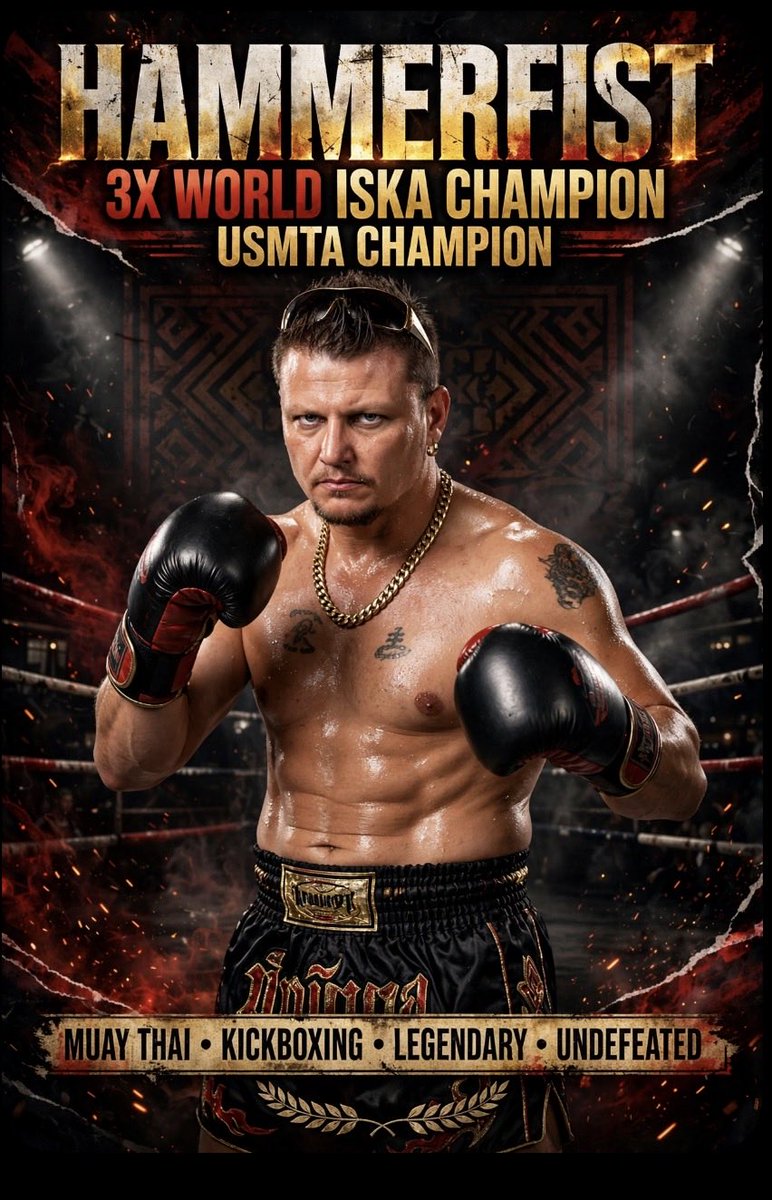 KruHammerfists's tweet photo. Steve Hammerfist Tipping 
Former 3 time world ISKA champion and USMTA champion. Flashbacks https://t.co/cvSinw6gIo