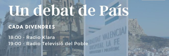Decidim_'s tweet photo. El 9 d’Octubre, a les 18 h, «Un Debat de País» de @radioklara parlarà de la Diada Nacional del País Valencià, més enllà de la festa, amb @InfanteAntoni, i de per què una part del malestar social és capitalitzat per l’extrema dreta, amb Enric Garriga @garrielies

T’esperem! https://t.co/N4uf6XQqkK