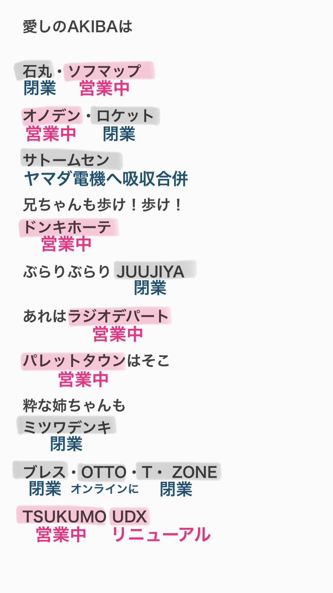 piyoarare48's tweet photo. 「AKB48」の歌詞にもあるUDX！リニューアル嬉しい👏🏻
20年経ってどれくらい残ってるのか気になって歌詞の場所調べたら半分くらい閉業していた…貴重な生き残り…！ https://t.co/d4KAaYfBjt