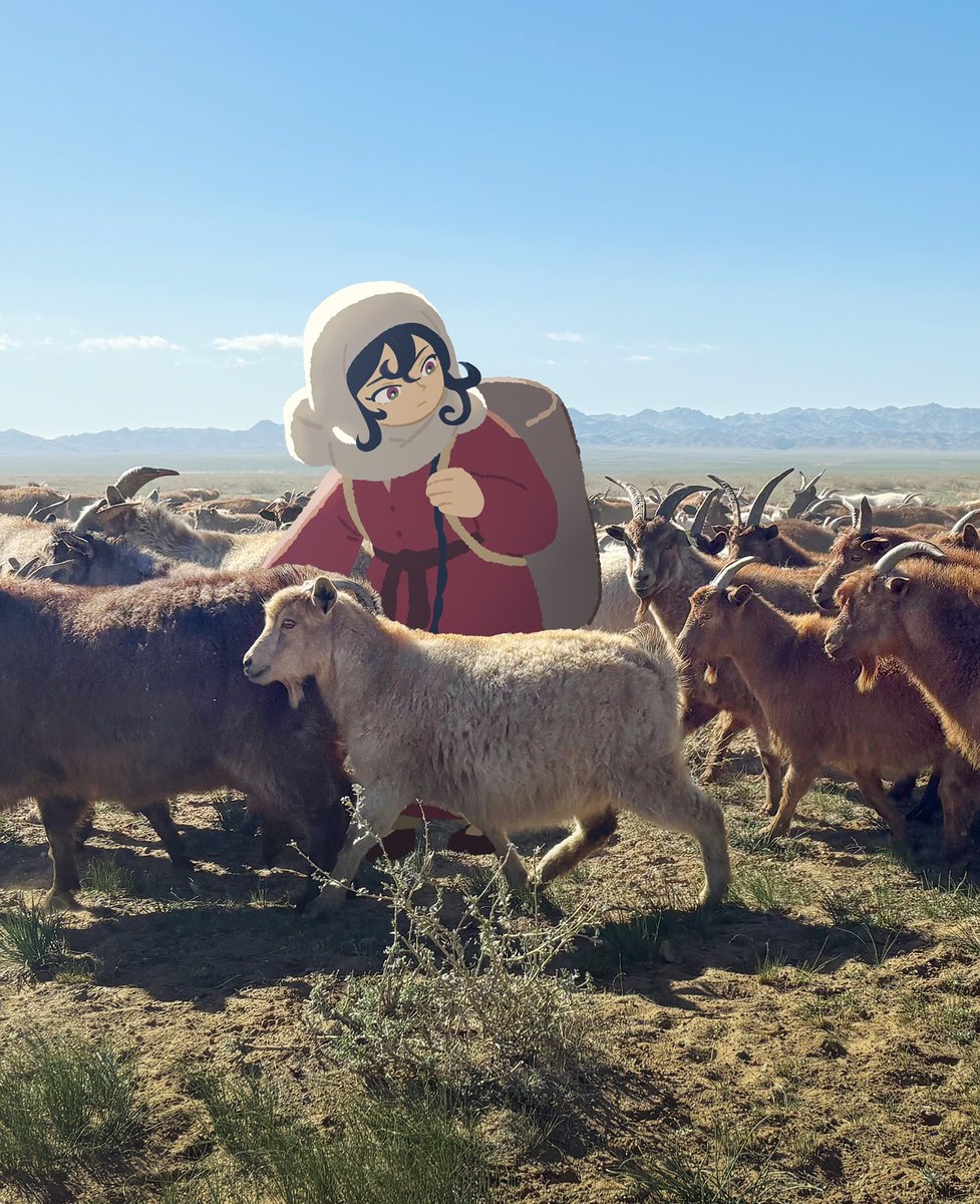 motaii223's tweet photo. Too lazy to paint a background, so I ended up going to Mongolia to take a photo myself ᕕ( ᐛ )ᕗ
#jaadugar https://t.co/IXJ30uhE43