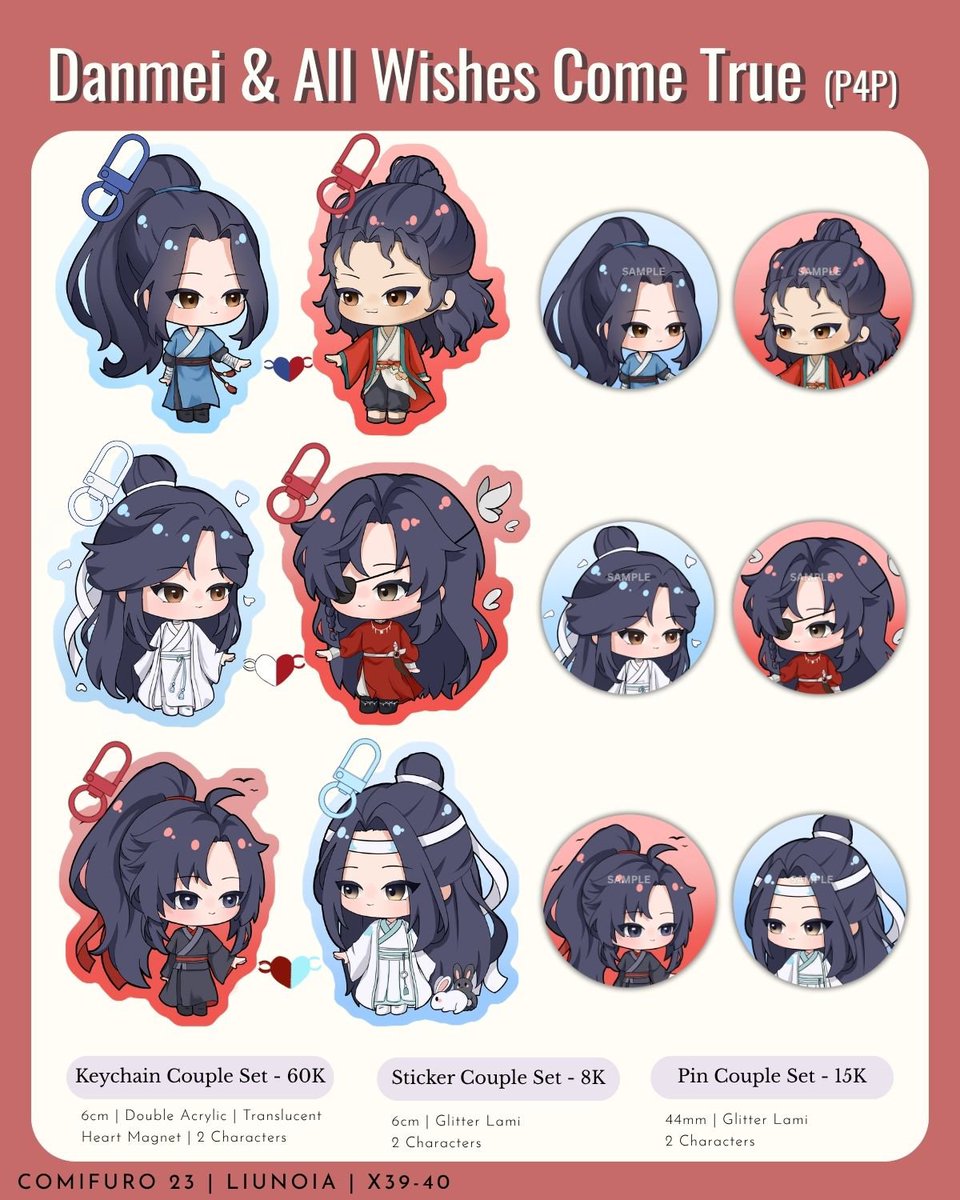 Liunoia's tweet photo. [❤️+🔃TYSM]
Liunoia’s #CF23 PO 2 + GIVEAWAY
To join: ♡ + 🔃 tag a friend

♡ Close 18 Oct 2026
♡ Both days&amp;Mail Order
♡ Booth : X39-40
🌎 GO DM

♡ WHA, Danmei, All Wishes Come true / Baxian, LaDS, Frieren, Hoyo, WuWa, RE

Link&amp;GA Details⬇️

#CF23catalogue #comifuro23 https://t.co/l58nKSrck1