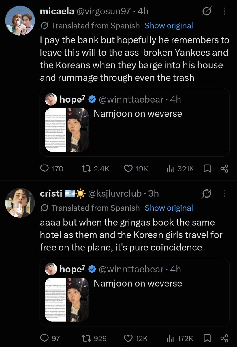 BTSReportHQ's tweet photo. Making jokes about 🐨’s insomnia, hating on him as if he ain’t a human just because he wanted privacy?

Mass report these losers aka “armys”+ multis + akgaes

https://t.co/YOQb1JUSTZ
https://t.co/iVrgvBKTJr
https://t.co/xLu97TdYW3 
https://t.co/9uwycSWWs6
https://t.co/0GLRt7afaJ https://t.co/mP022UVNYU
