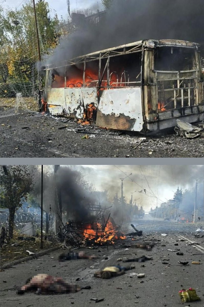 MarcoFattorini's tweet photo. Questa mattina la Russia ha bombardato un autobus di linea a Kramatorsk, nella regione ucraina di Donetsk, uccidendo almeno 33 civili e ferendone 18. 

I leader italiani che invocano “la svolta negoziale” commenteranno e condanneranno l’ennesimo crimine di guerra di Putin? https://t.co/lJE6jJ4Tpk