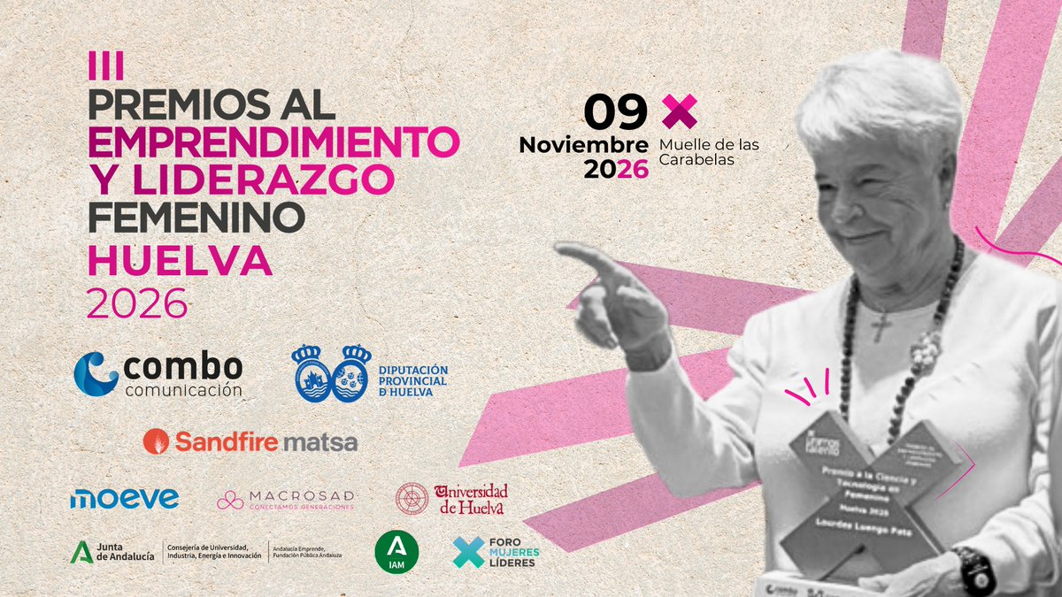 DipuHU's tweet photo. 🩷#Huelva impulsa la tercera edición de sus Premios al #Emprendimiento y #LiderazgoFemenino
➕ℹ️ https://t.co/mbqGudAFFD https://t.co/P5Ppr33Bjs