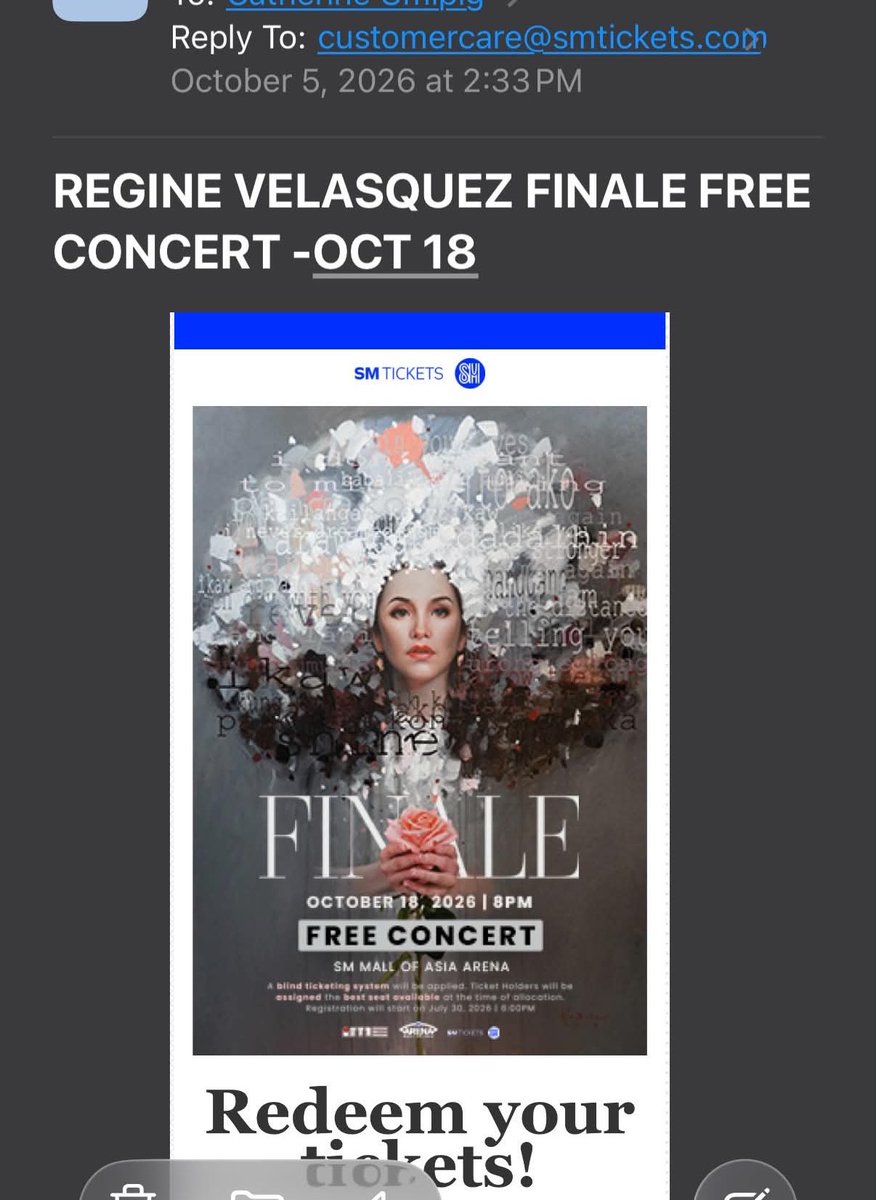 MaurisyoMD's tweet photo. Yay! Thank you po!! ❤️🙏🏻
#RegineVelasquez
#Finale #FreeConcert https://t.co/rX9SeBxwEV