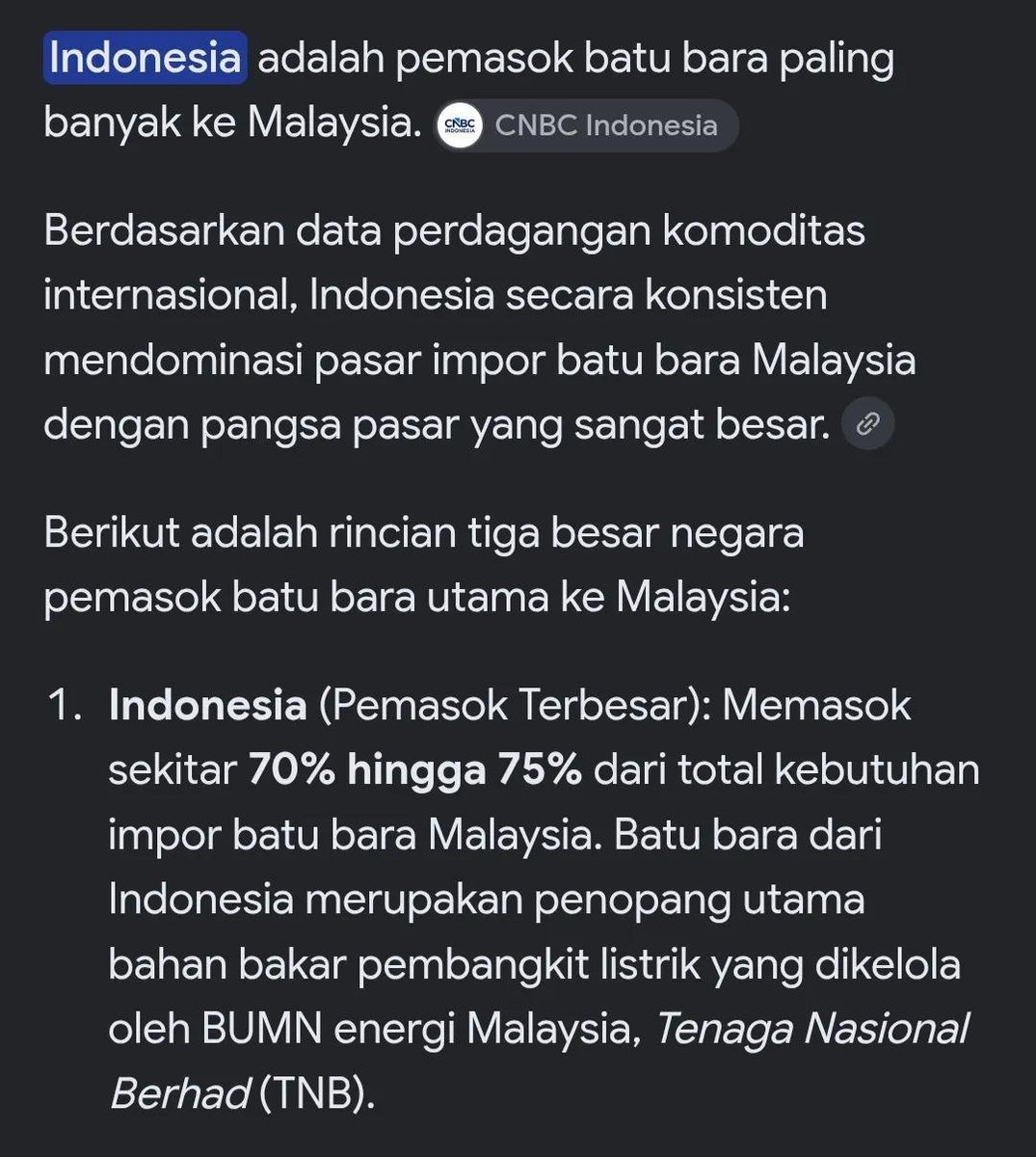 diyuk08's tweet photo. @peaceminusone95 @saludosparatii sekalian boikot batu bara biar negara lu padam kaga ada bahan bakar buat pembangkit listrik nya https://t.co/8odEzgOWao