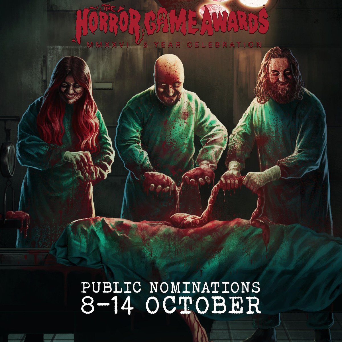 HorrorGameAward's tweet photo. The lights are out. 
The door is open. 
Don’t linger in the hallway.

OPEN NOMINATIONS are now LIVE for the only two awards decided entirely by horror fans at The Horror Game Awards:

🎮 Players’ Choice: the horror game that wouldn’t let you go

🎬 Horror Content Creator of the Year: the voice that walked you into the dark

No jury. No closed room. Just the community.

You have 7 days before the nominations slam shut. 

Name the game that still lives in your head. 

Name the creator who made the dread worth it.

The dark is listening. 
Nominate before it stops.