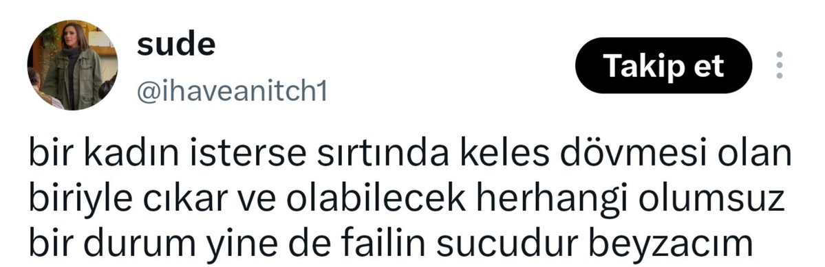 izmir__31's tweet photo. Keleşin mermisi g*tten girince suçu tüm erkeklik ırkına atmak yok ama? https://t.co/bFNI92sakp