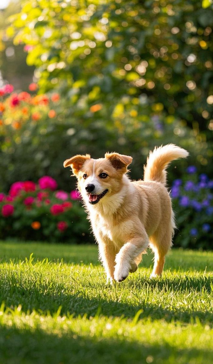 Jorge28247208's tweet photo. [Today I saw a cute dog bounce playfully on the lawn with its fluffy tail wagging! Such a happy vibe makes my day!] https://t.co/LLyQshpH6u
