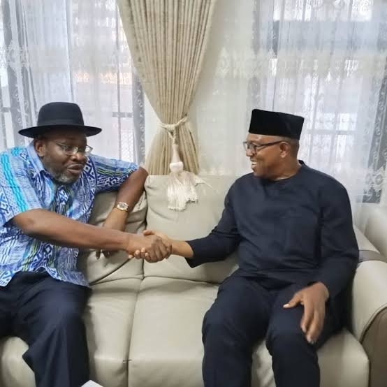 ennyola0015's tweet photo. Why has Seriake Dickson refused to campaign for his own presidential candidate?🤔 

His public appearances is more focused on defending the NDC structure and his own role than promoting Obi’s candidacy.😭😭 https://t.co/rgKIbrzUFx
