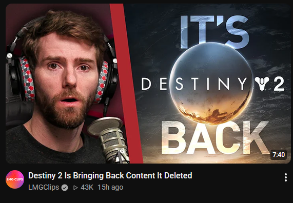 TSDKSecond's tweet photo. "oh another clickbait video about destiny content vault i cant wait for them to say nothing of valu- LINUS TECH TIPS??" https://t.co/wVyUNJLQBf