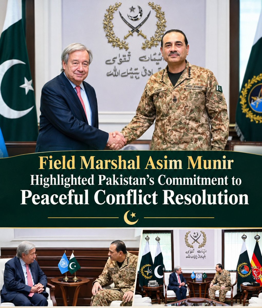 FedaBaloch26407's tweet photo. Field Marshal Asim Munir Discussed Terrorism Emanating from Afghanistan
#UNinPakistan
#FieldMarshal
#PakistanStandsForPeace https://t.co/axrPASgQHi