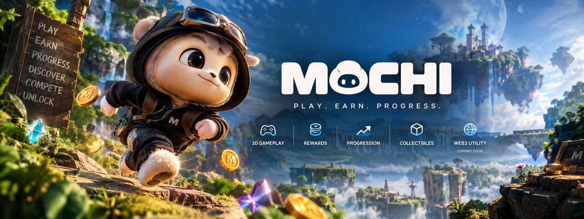Play_Mochii's tweet photo. MOCHI is building more than a game.

We’re building a growing ecosystem around gameplay, rewards, progression and community.

The first step is the game — a world where players can compete, collect, discover rare items, complete challenges and climb the leaderboard. But that’s only the foundation.

As MOCHI grows, we’ll be adding new worlds, new game modes, collectibles, player progression, exclusive events, community experiences, rewards and more ways for players to use what they earn and unlock.

The goal is simple: give players a reason to keep coming back, keep progressing and become part of the world we’re building.

More utility. More experiences. More rewards.

MOCHI is just getting started.