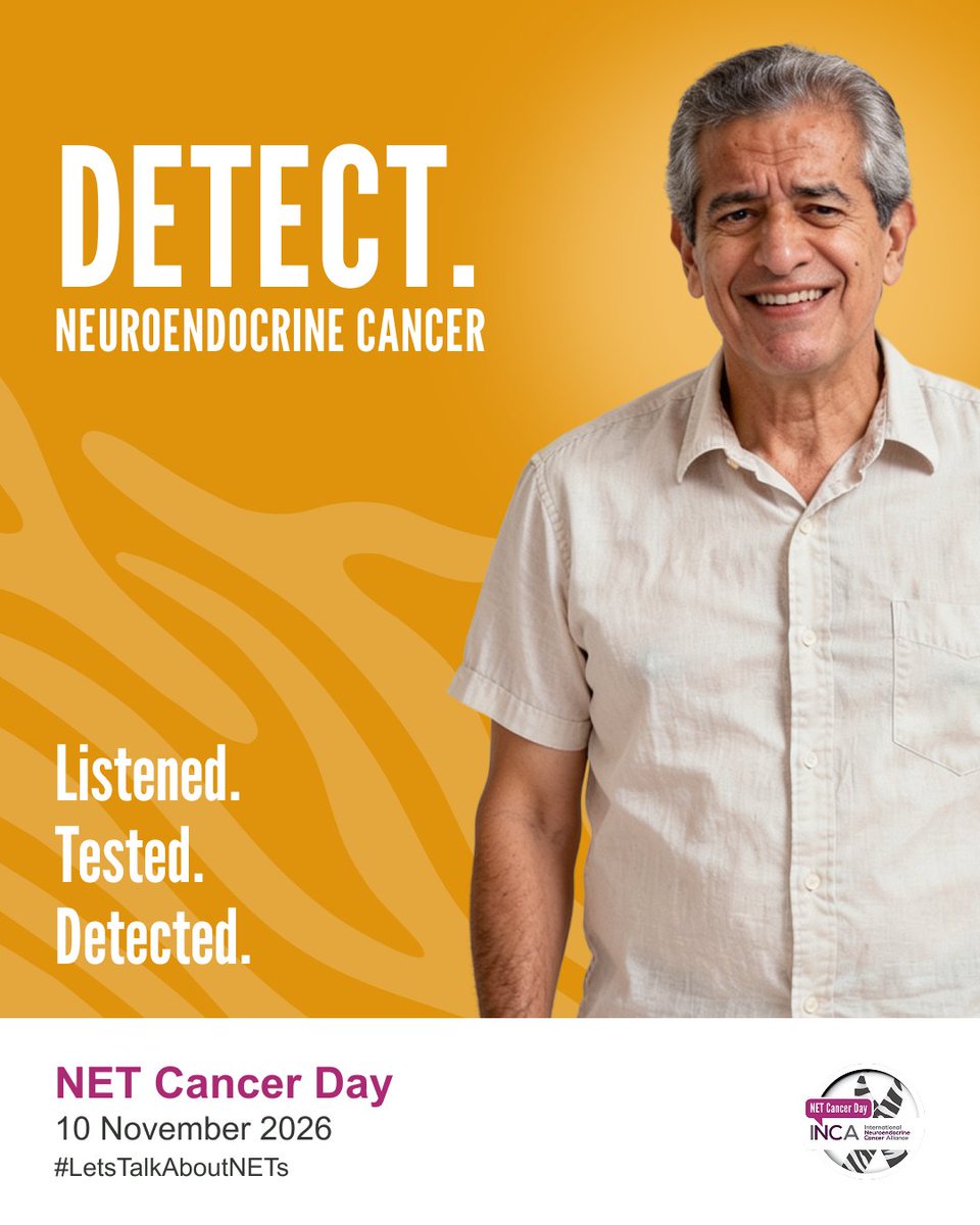 netcancerday's tweet photo. Pancreatic NETs are among the more common NETs. Abdominal or back pain can be symptoms, but they are often mistaken for more common conditions.
📢Join us on 10th November – #NETCancerDay!
📌Check out INCA’s campaign toolkit with resources in multiple languages: https://t.co/ieoQyMcGBw
#LetsTalkAboutNETs