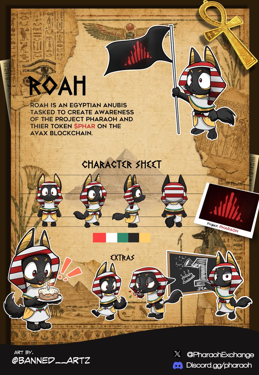 BANNED__ARTz's tweet photo. @PharaohExchange @LHBCrypto Character design mascot submission, hope you like it team ❤️ https://t.co/V04mzCxo3d