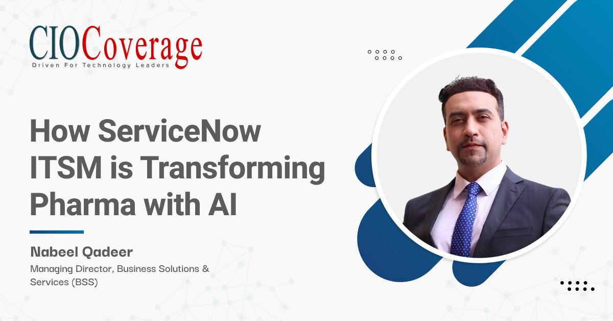 CioCoverage's tweet photo. From Reactive IT Support to Intelligent IT Service Management: How ServiceNow ITSM is Transforming Pharma with AI

Learn more: https://t.co/yIaeGTm5a7

#ciocoverage #ServiceNow #ITSM #AI #PharmaTech #HealthcareIT #ArtificialIntelligence #ITServiceManagement #DigitalTransformation https://t.co/pXwBSWkWvD