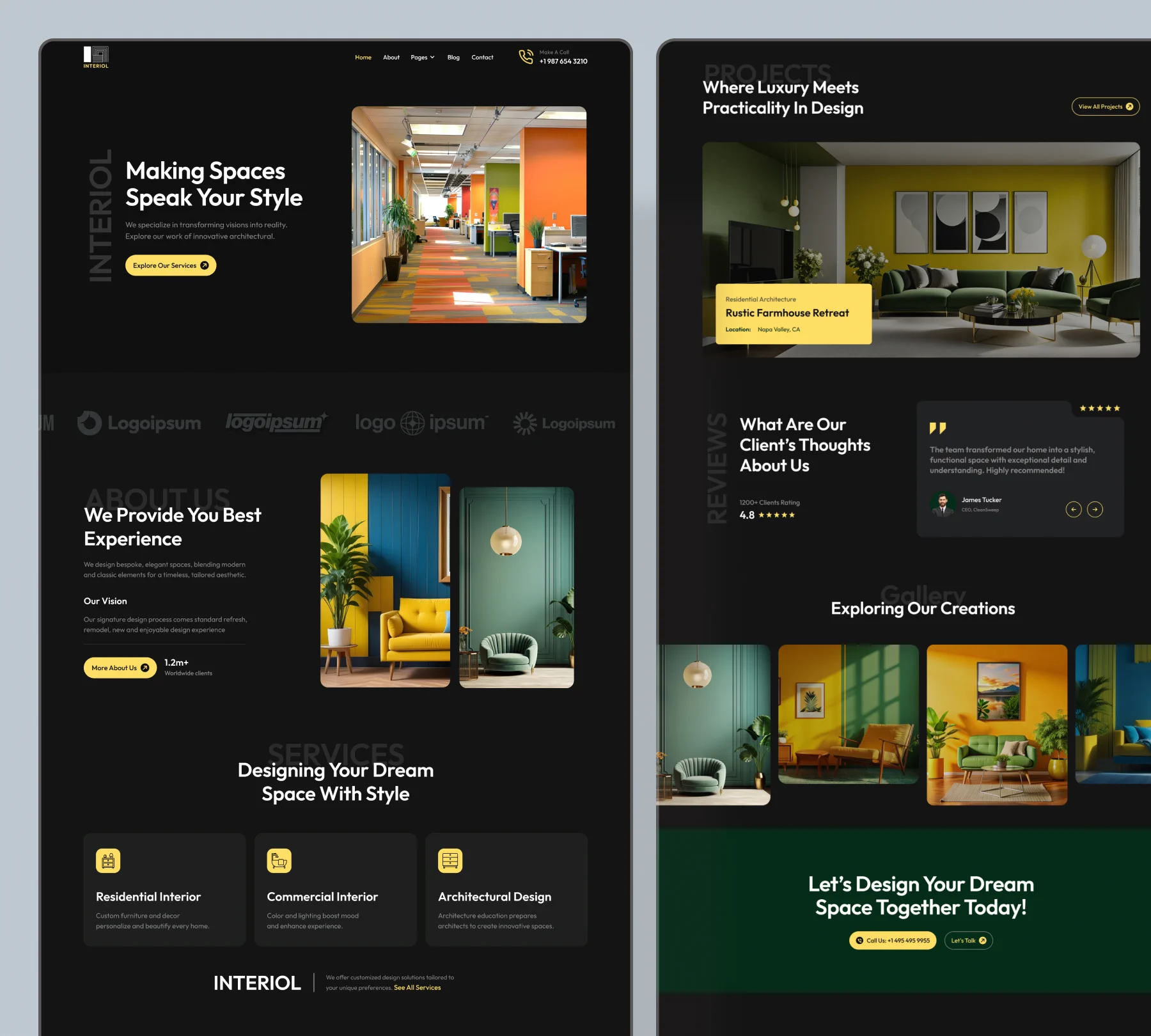 Mezario on X: "Modern Interior Service Template Design" / X