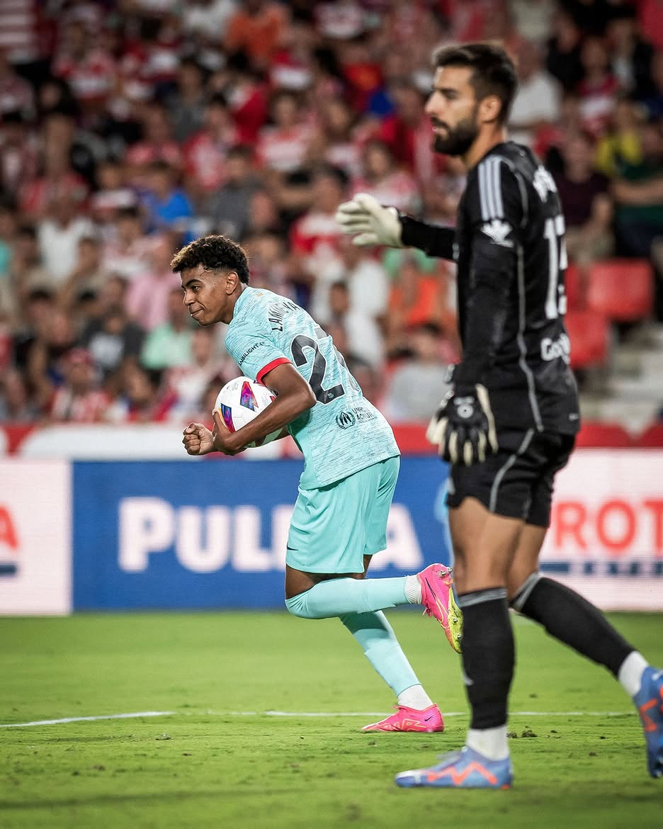 brfootball's tweet photo. Three years since Lamine Yamal's first Barcelona goal made him the youngest scorer in La Liga history ✨ https://t.co/e6mz2gBKca