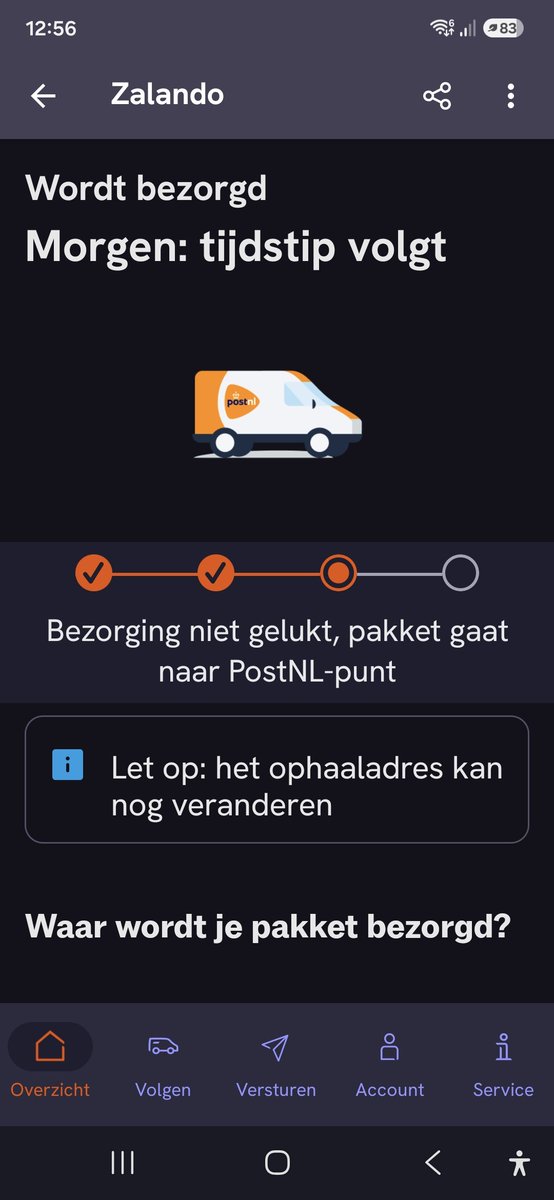 jeroen2812's tweet photo. Tof weer van @PostNL om te claimen dat de bezorging niet gelukt is terwijl er mensen thuis zijn, in afwachting van het pakket. 'We gooien het morgen wel weer op een afleverpunt af'. ๐คฎ#postnl https://t.co/8Vwul1soa4
