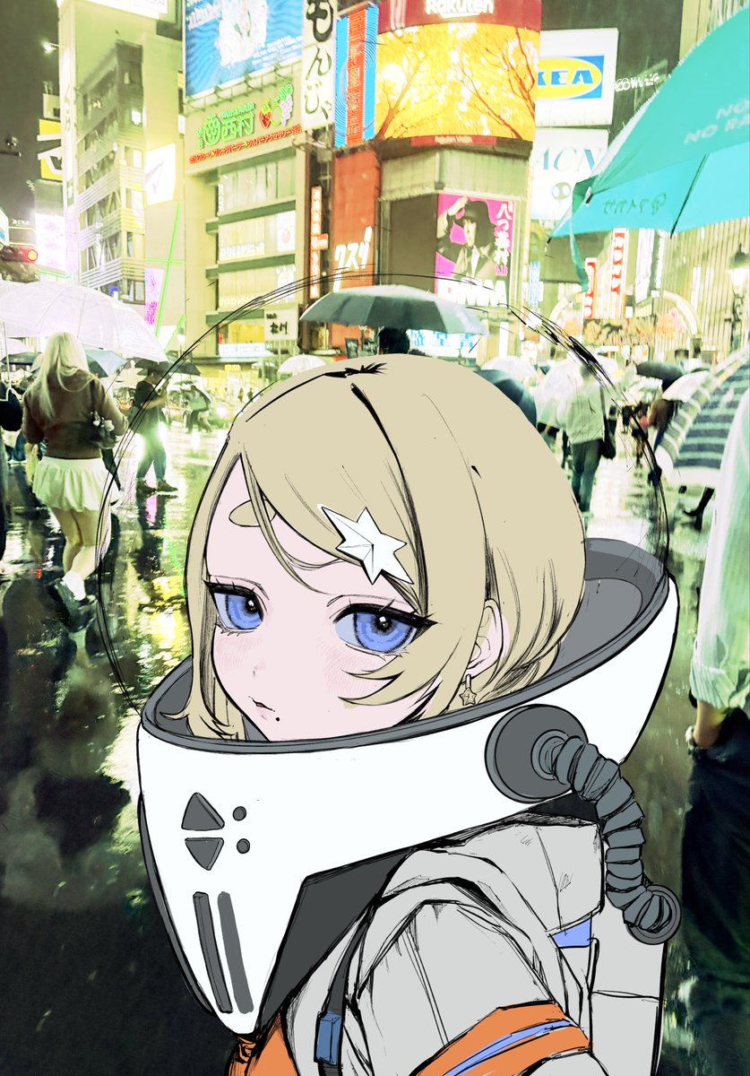 yako__kay's tweet photo. Before→After
写真にイラスト馴染ませるハウツーとか、需要あったりする…？？ https://t.co/PwpMhgBwoO