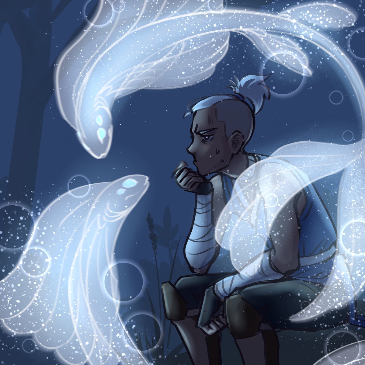 sinnermode's tweet photo. Some Moon’s spirit familiars love to bother Sokka during moonless nights. Problem is they are WAY too persistent.

#atla #Sokka https://t.co/K3Yzm04ZD7