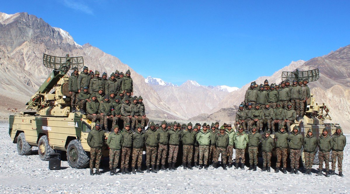 armylover247's tweet photo. Guarding The Skies At High Altitude 🇮🇳 Lt Gen Madanraj Pande, GOC #FireAndFuryCorps, witnessed firing of the AD Weapon System by Vyomari Vidhwansak Brigade at Field Firing Range to assess operational preparedness and equipment readiness.
Indian Brands https://t.co/xAqJDQMQKj